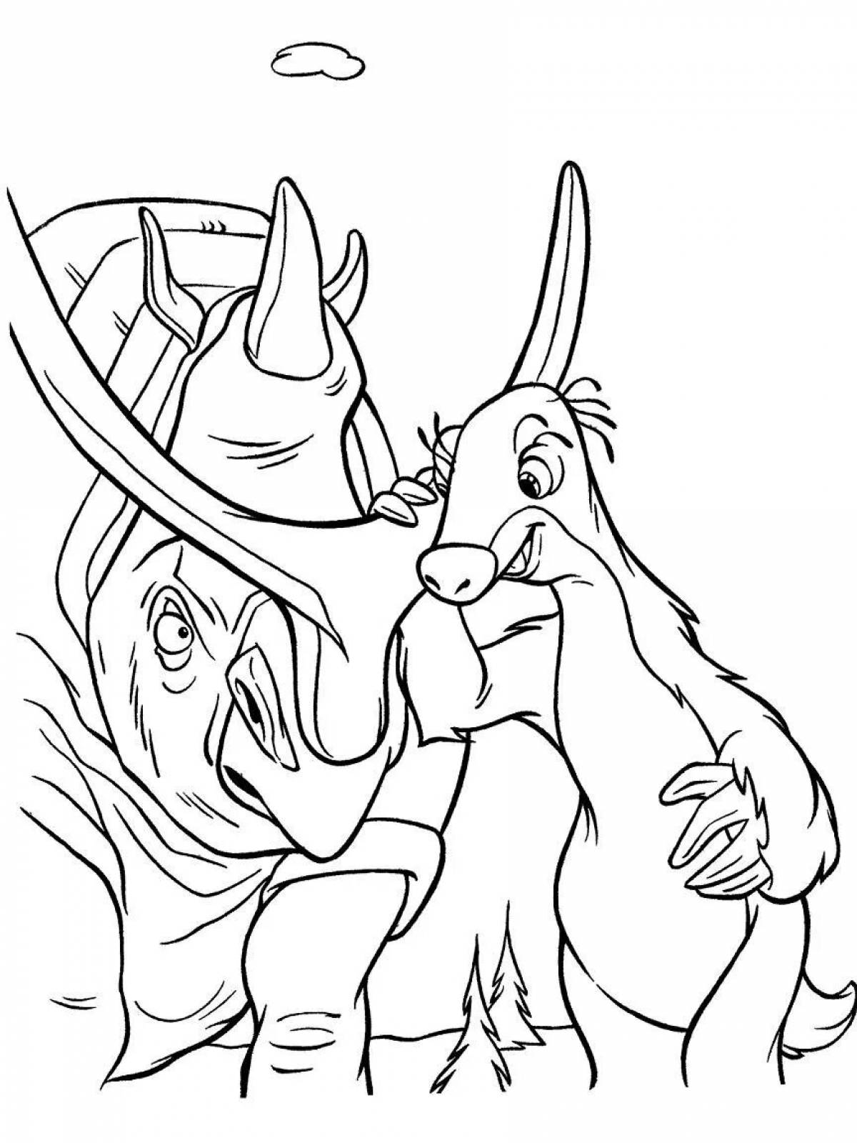 Color-lush coloring page of ice age manny