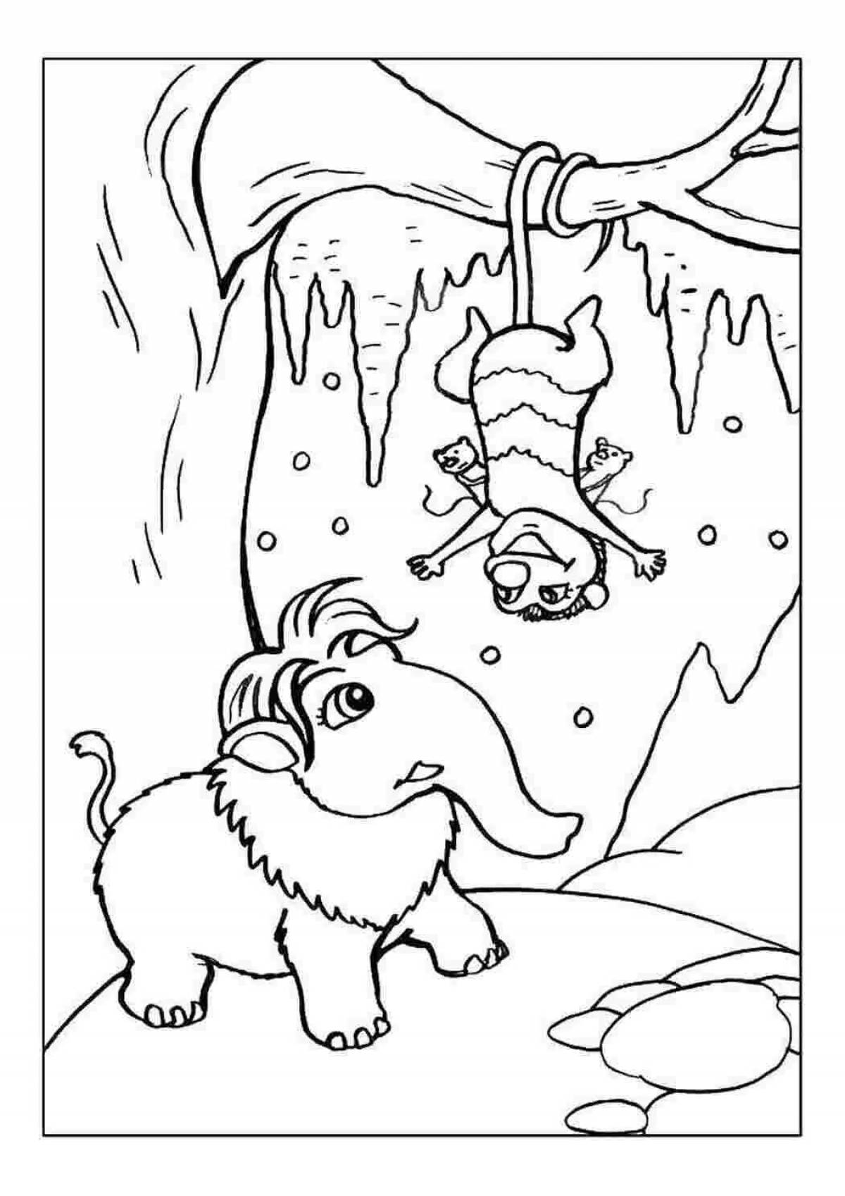 Manny's amazing ice age coloring book