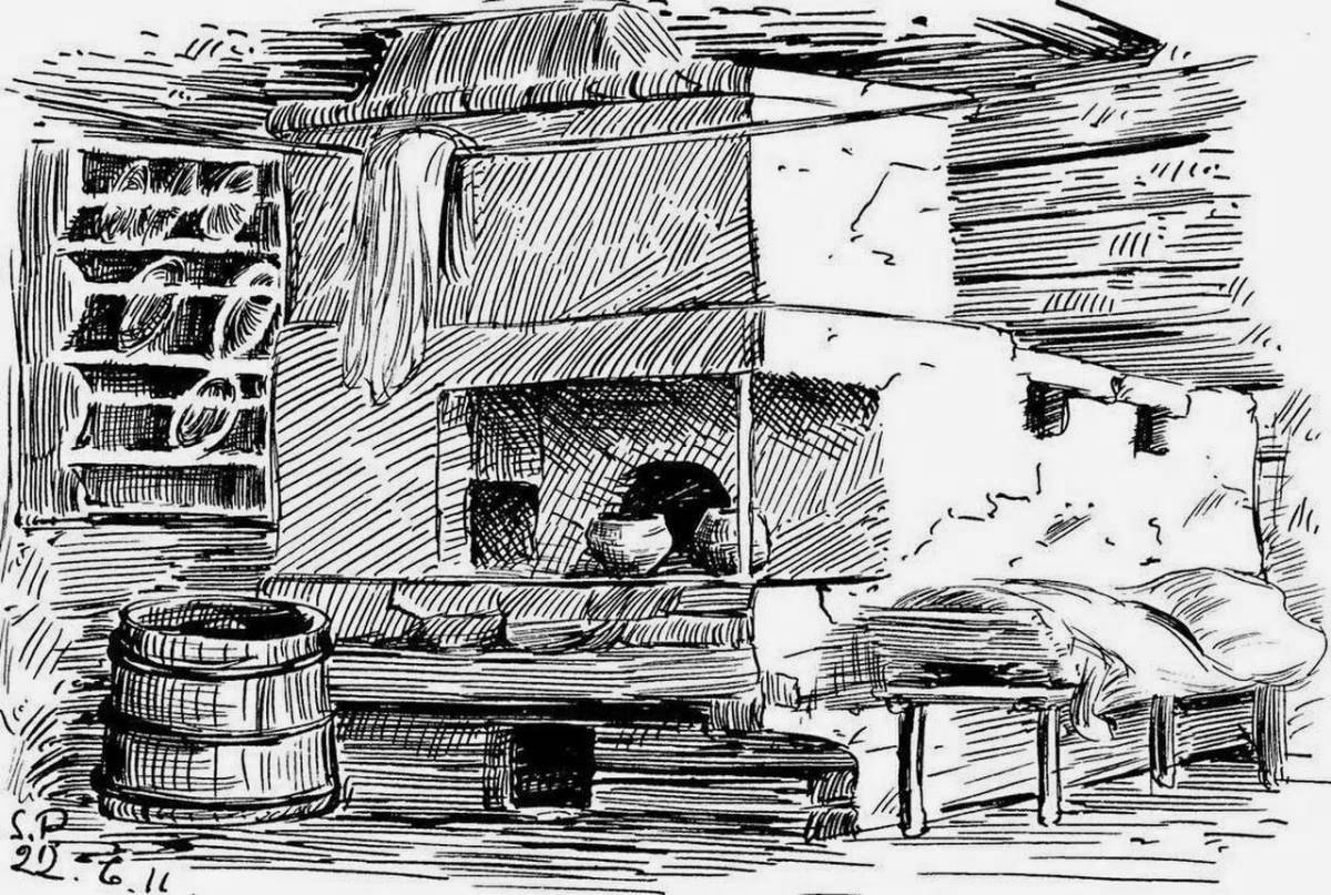 Пленительный интерьер русской избы