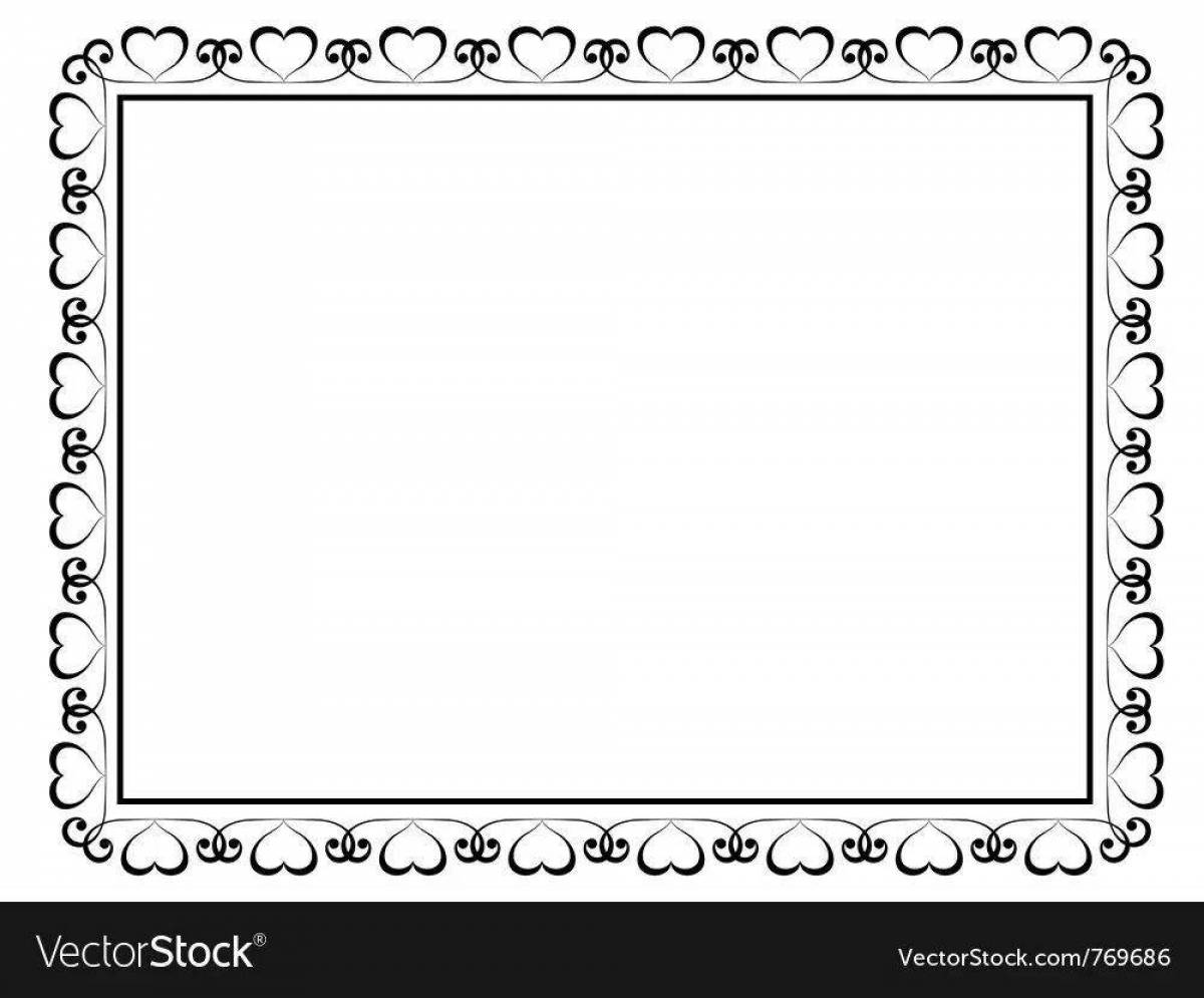 Coloring book magic portrait frame