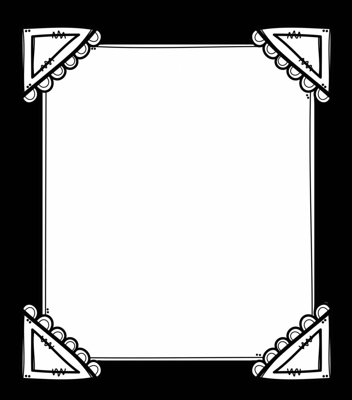 Coloring glossy portrait frame