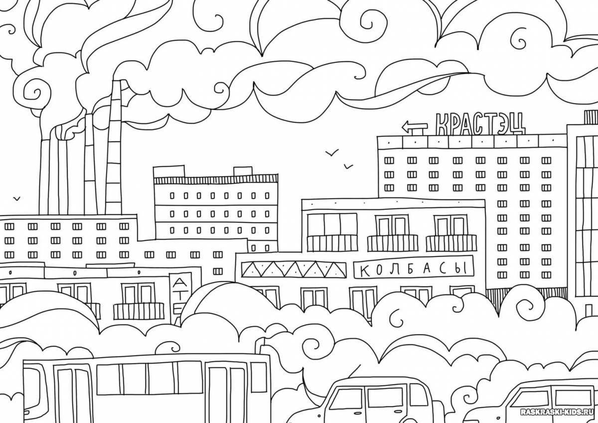 Coloring page magnificent Kazan aba center