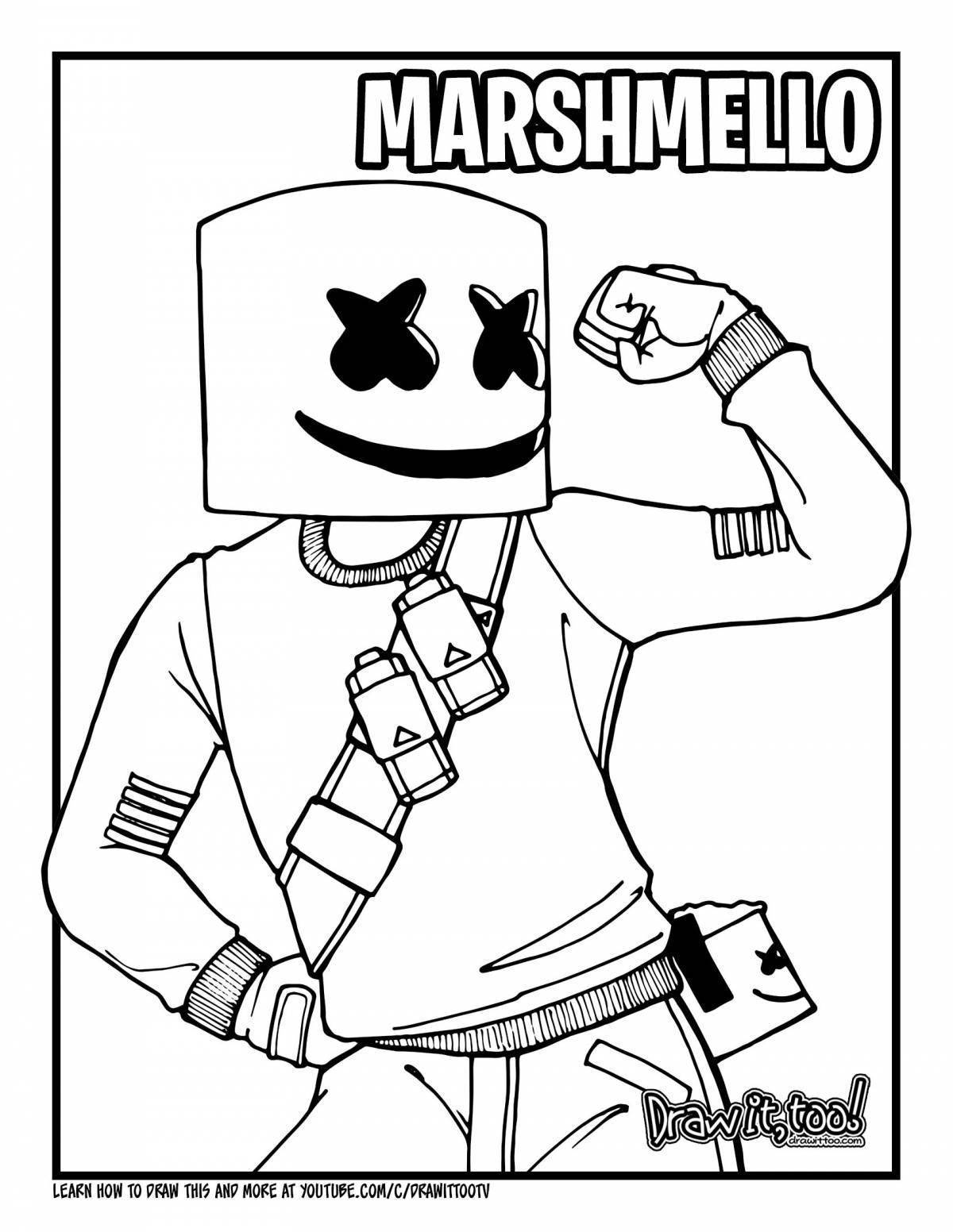 Marshmello coloring pages