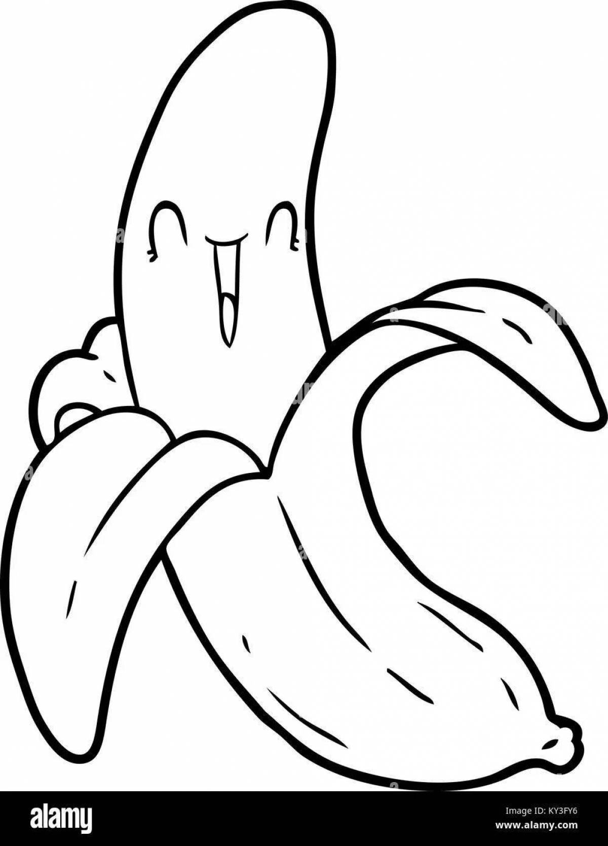 Раскраска милые бананчики