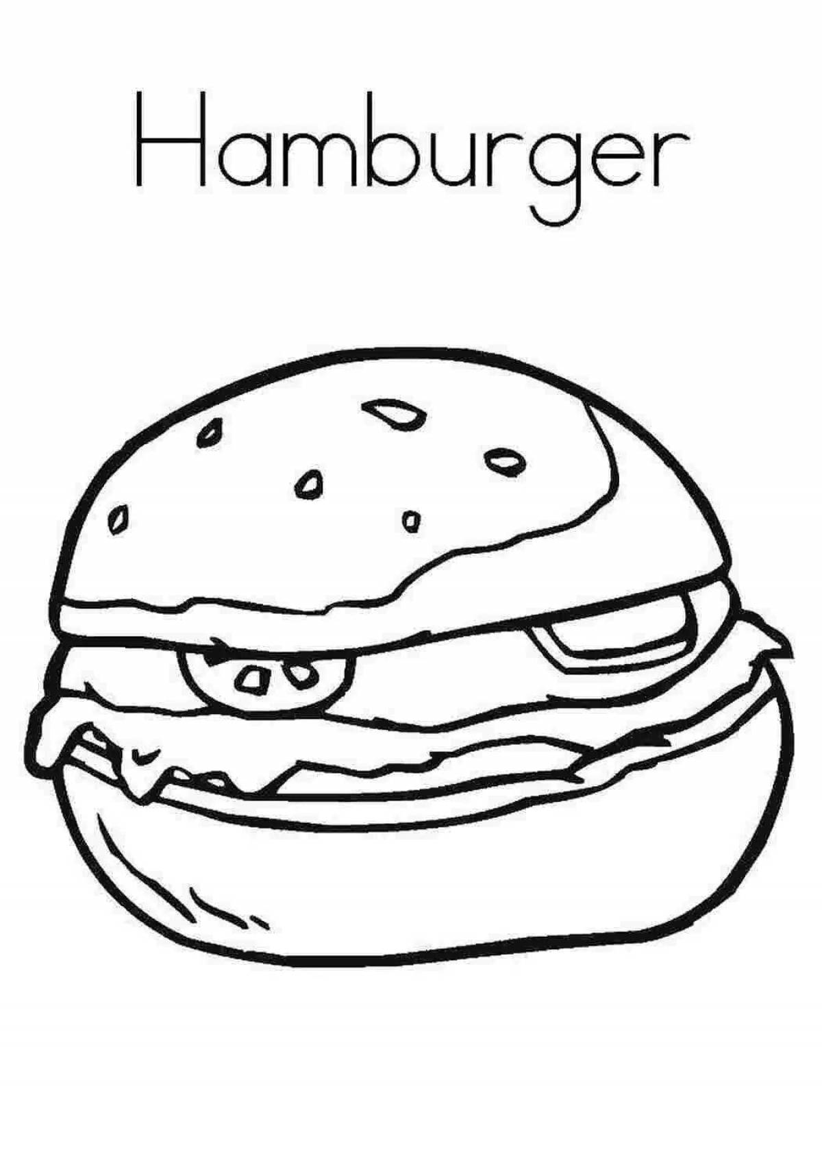 Гамбургер раскраска