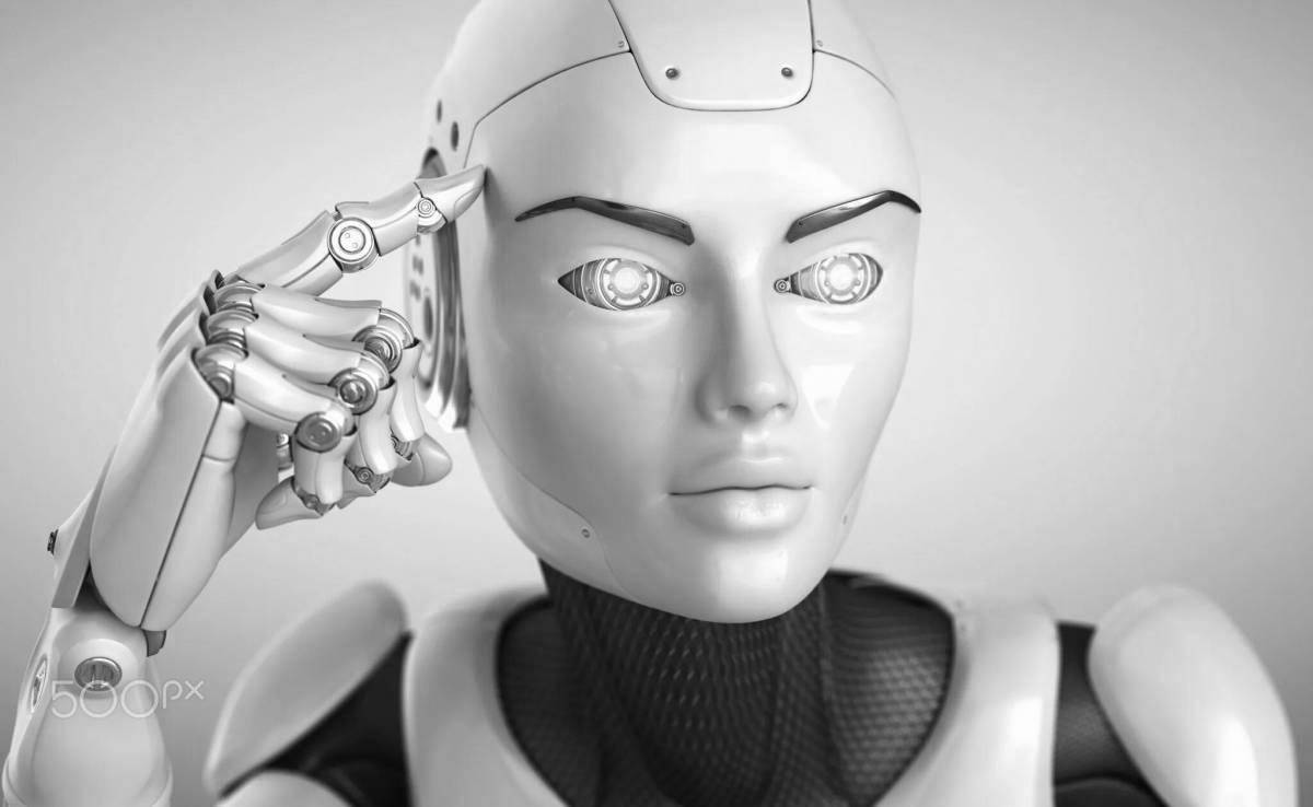 Colorful artificial intelligence coloring page