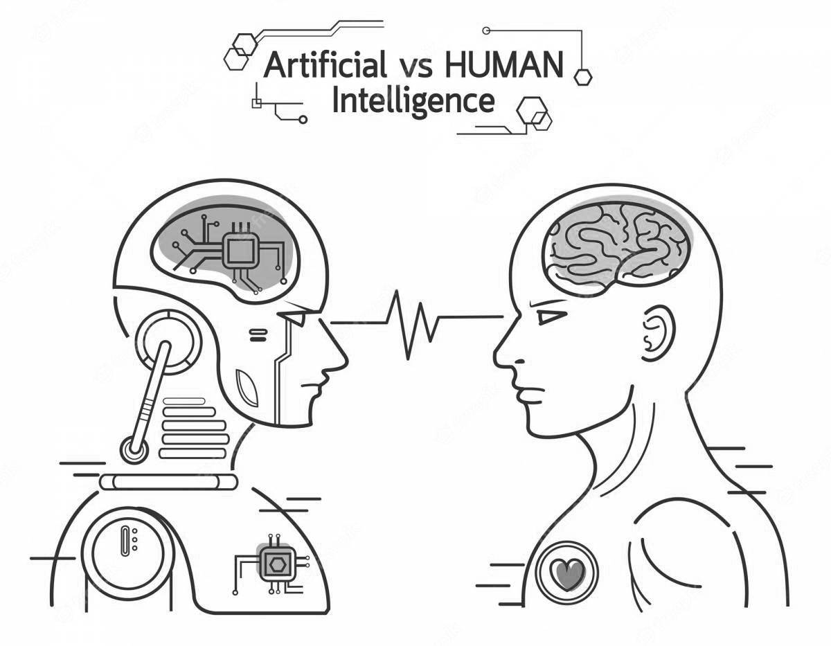 Artificial intelligence coloring page