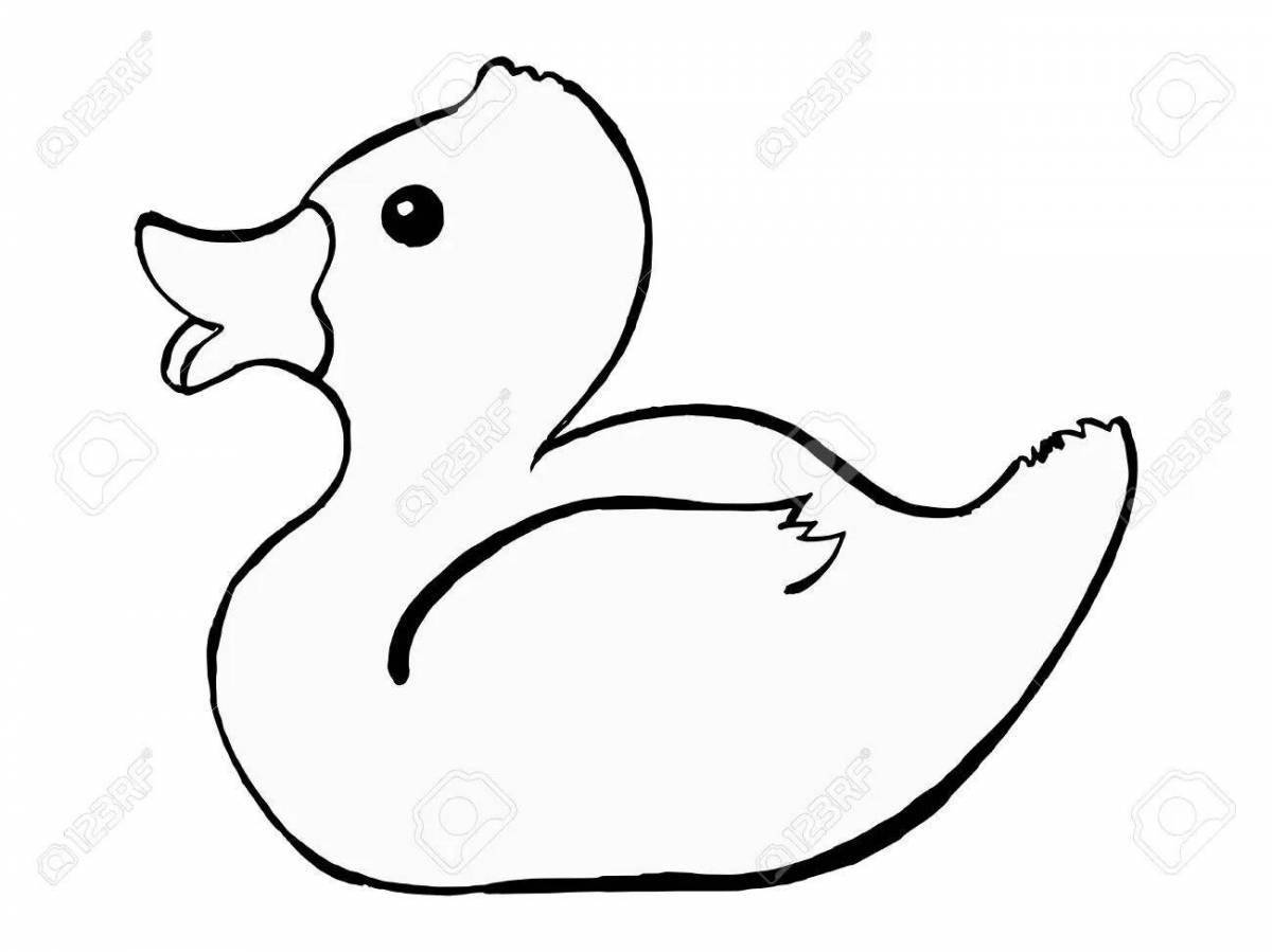 Bright stencil of the Dymkovo duck
