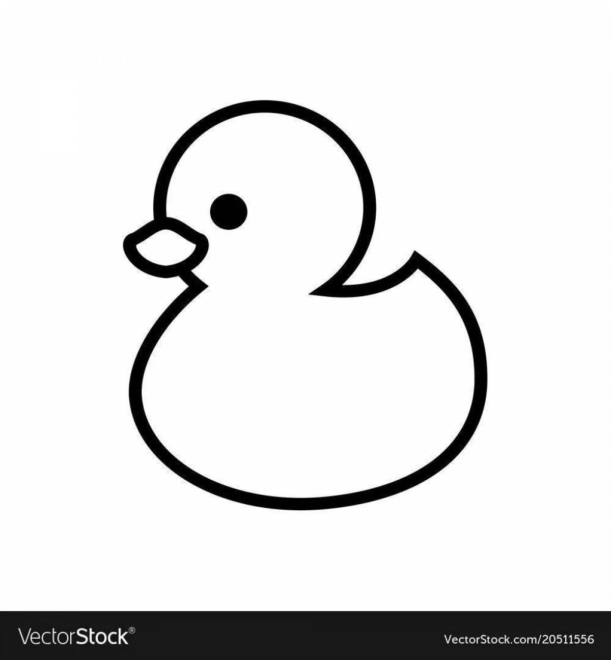 Cute Dymkovo duck stencil