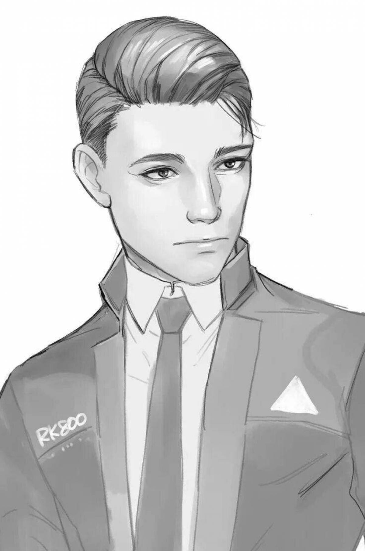 Charming detroit become human coloring book