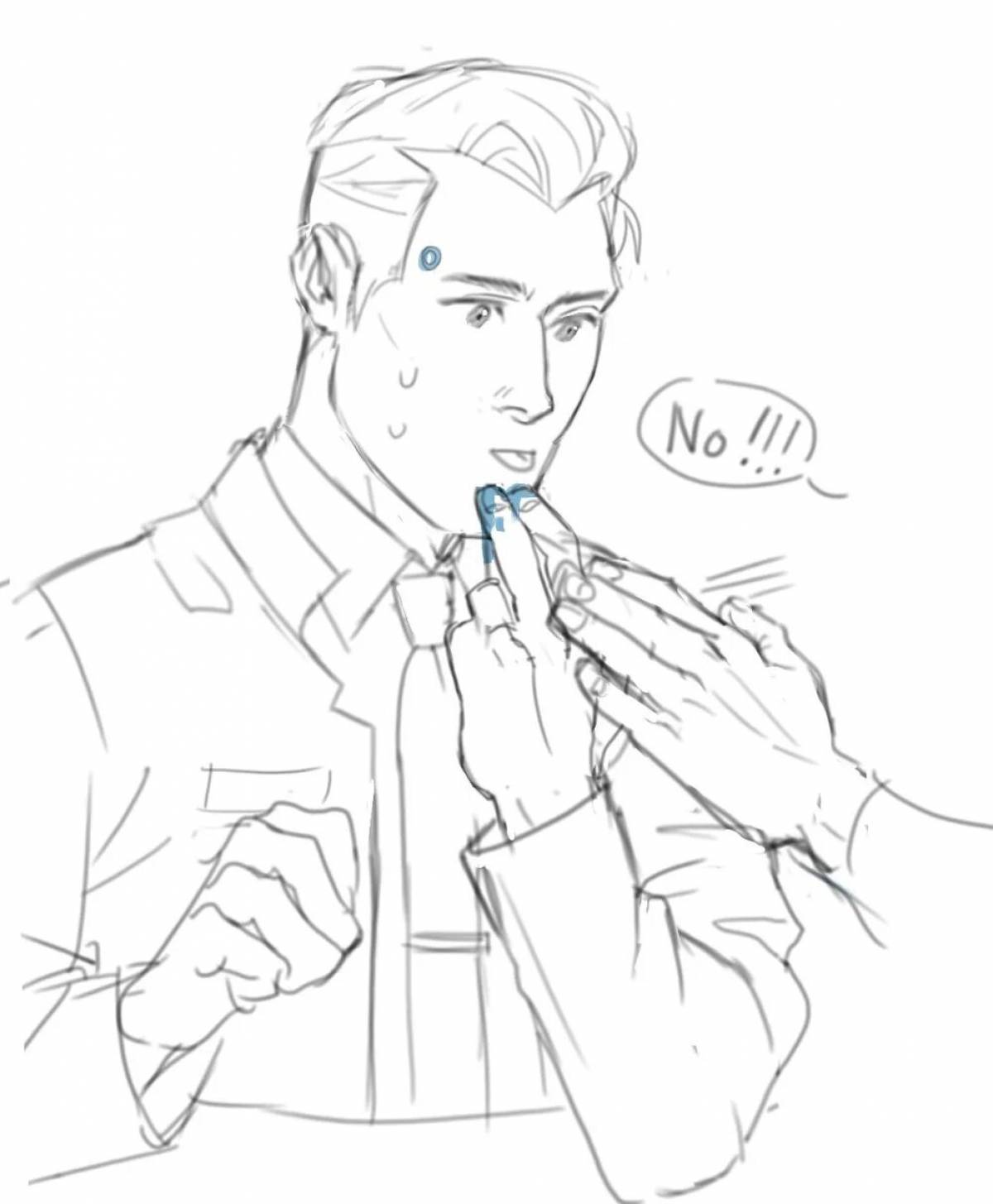 Exciting detroit become human coloring book