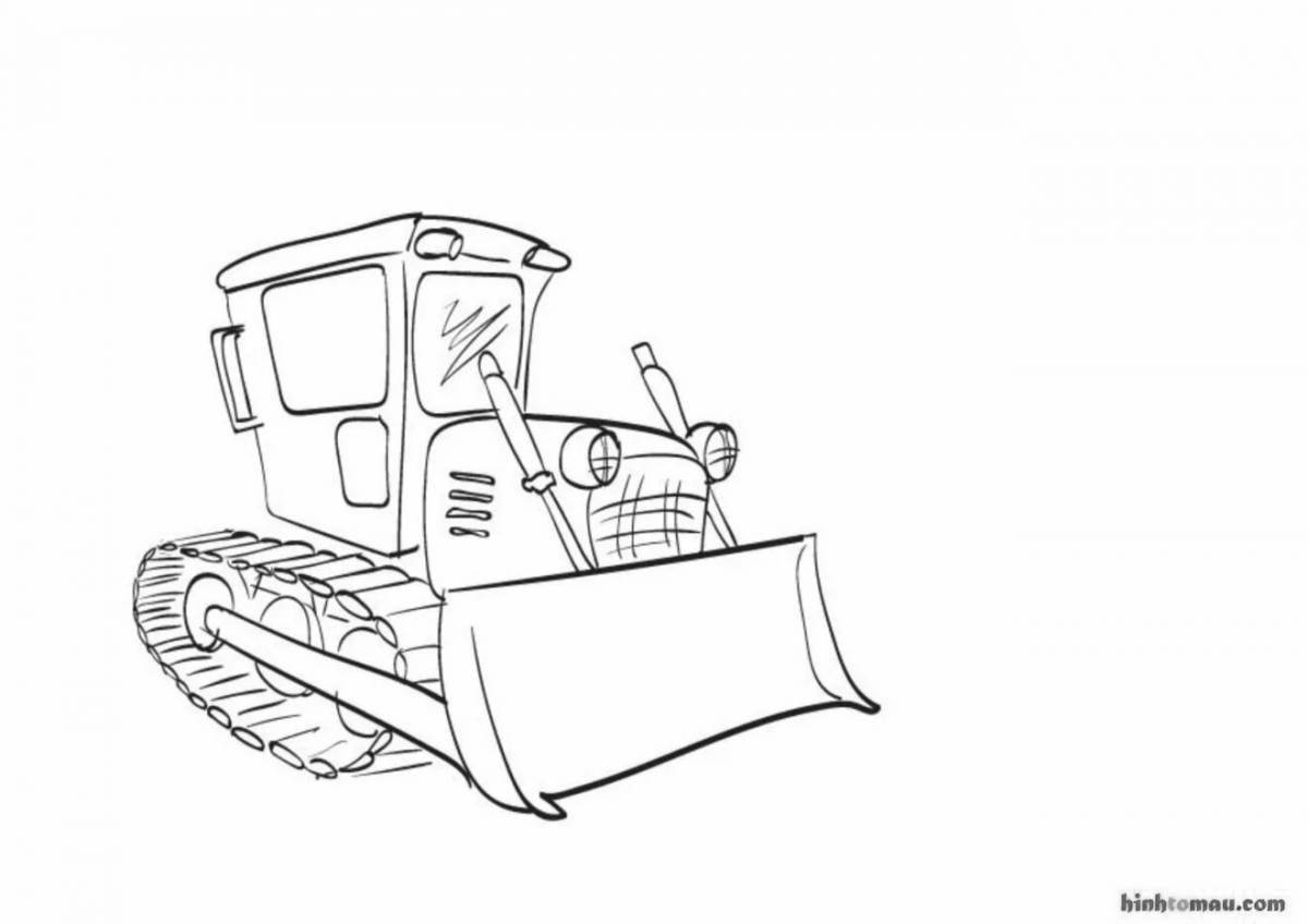Children's bulldozer coloring pages
