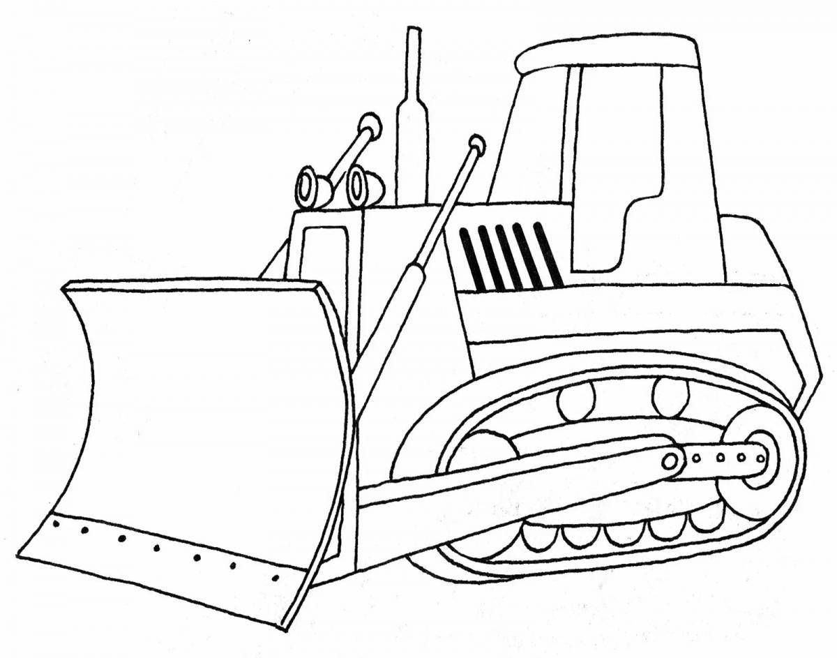 Fabulous coloring book bulldozer for kids