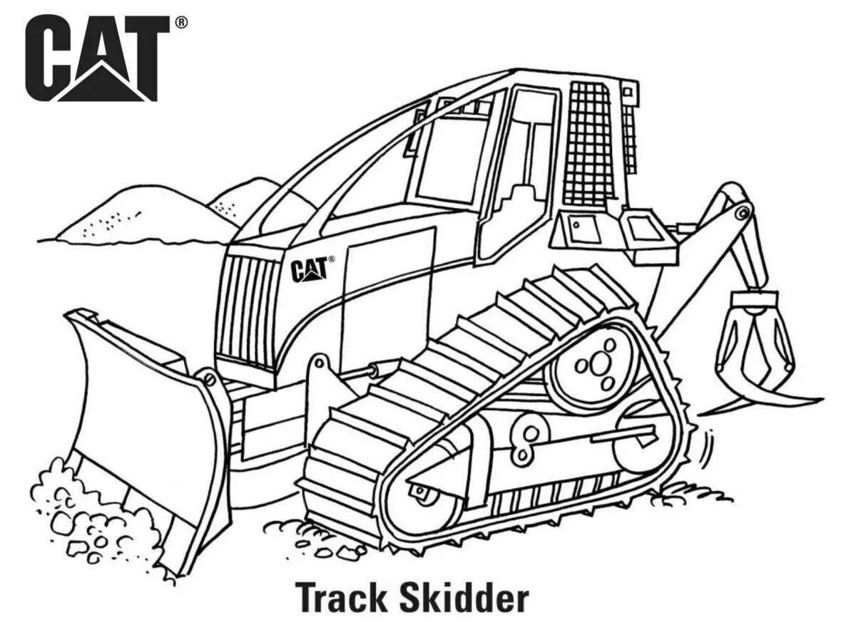 Impressive bulldozer coloring book for kids