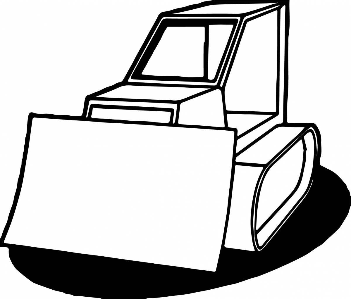 Unique bulldozer coloring book for kids