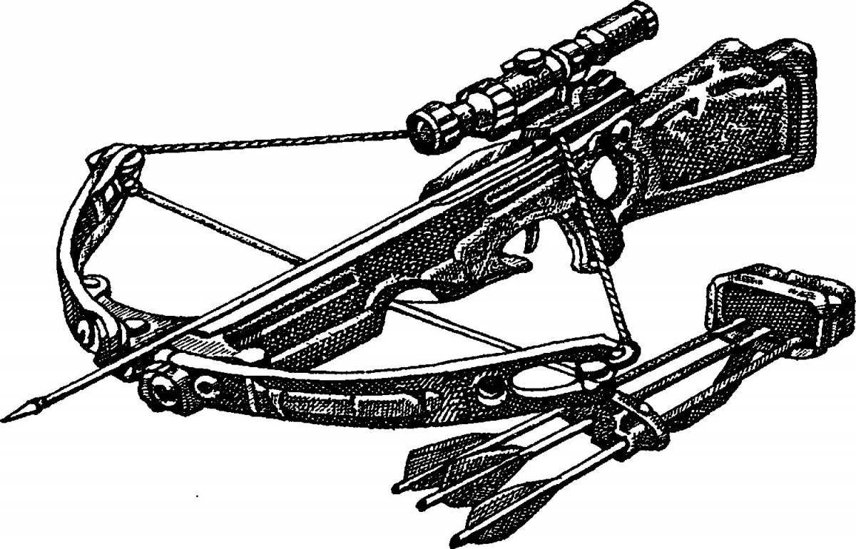 Gorgeous crossbow coloring book for kids