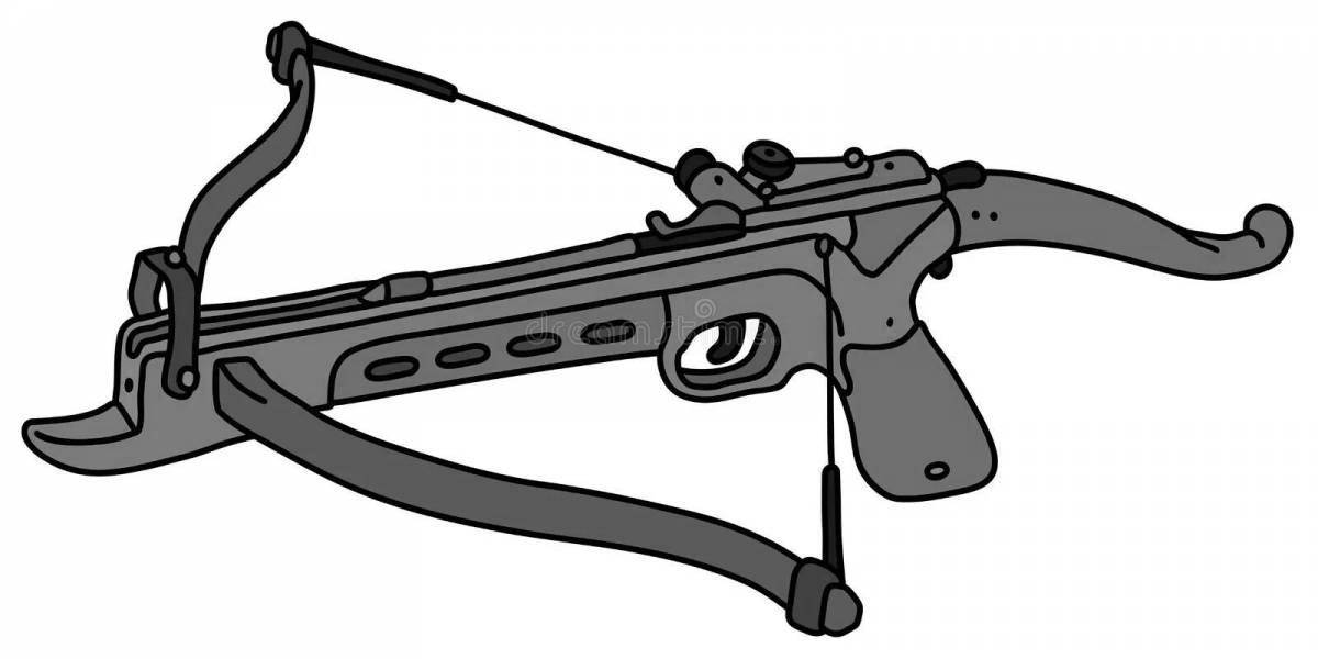 A wonderful crossbow coloring book for kids