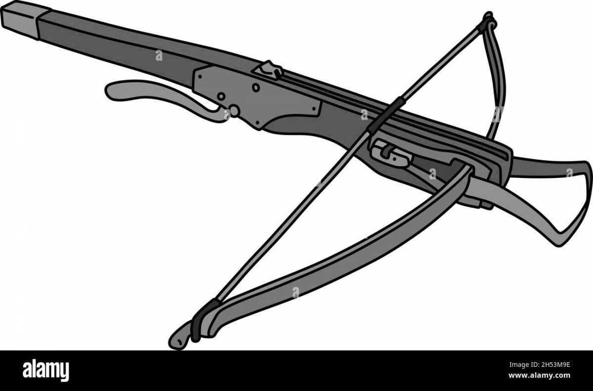 Adorable crossbow coloring for kids