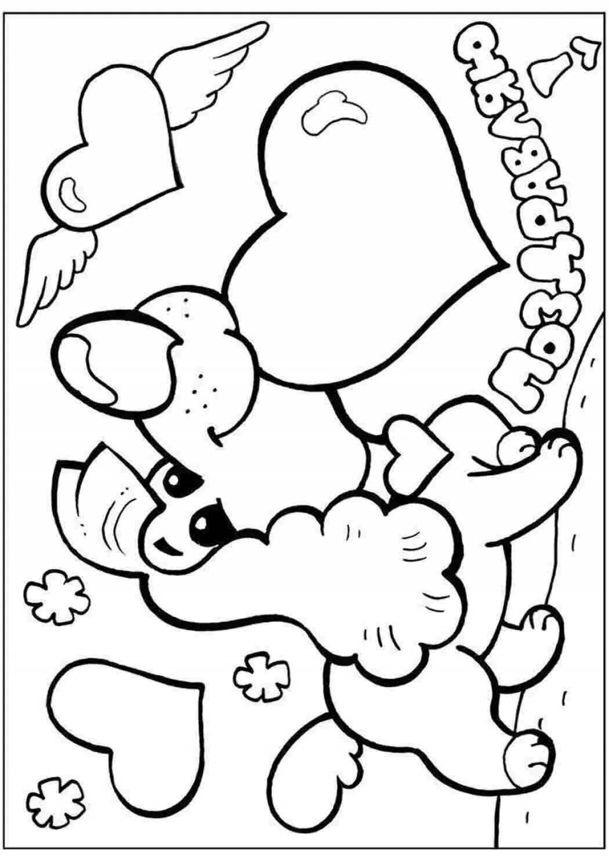 Playful coloring card for kids
