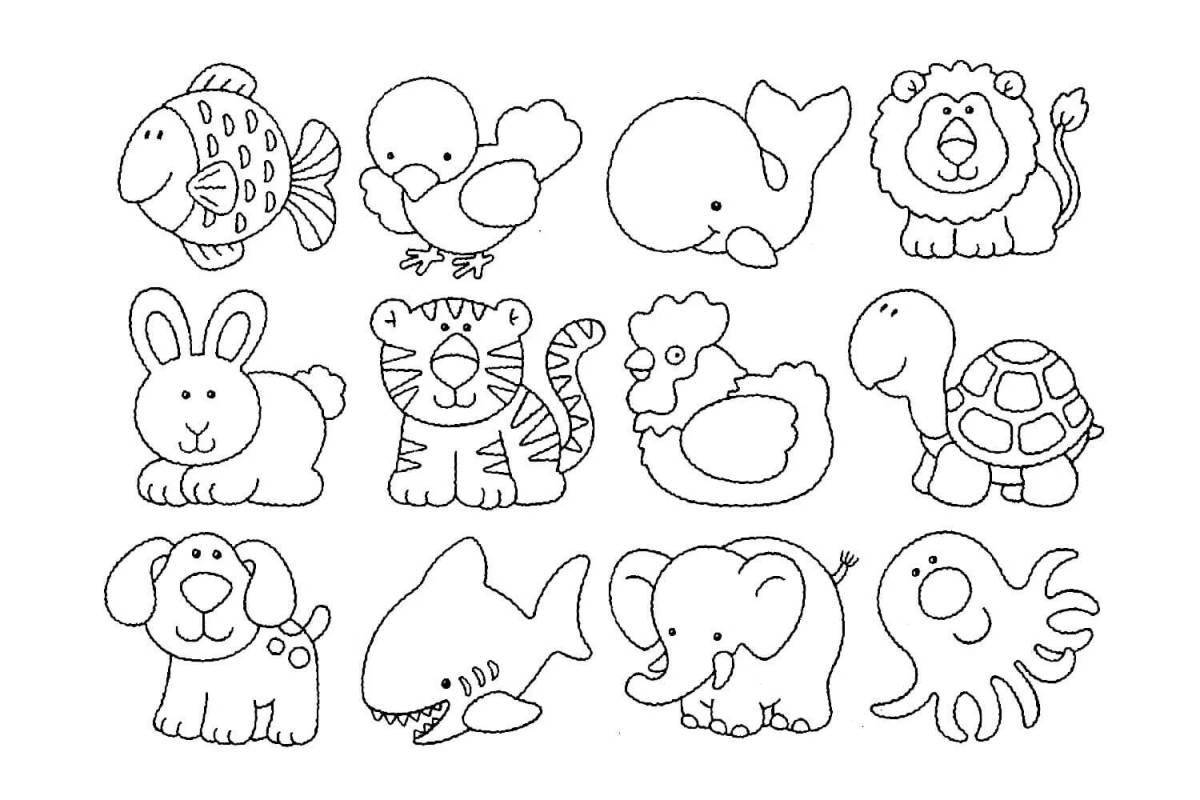 Трафареты животных для рисования для детей