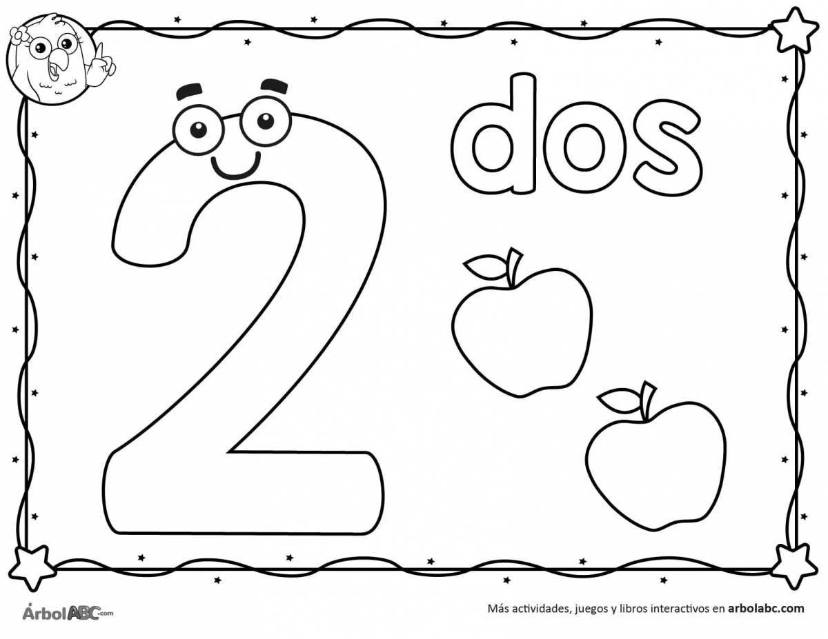 Playful coloring pages with page numbers up to 20