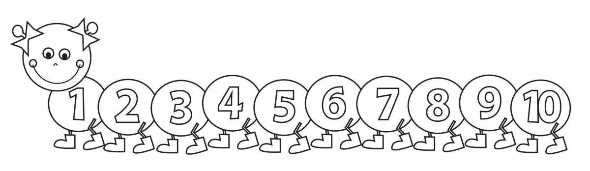 Fun coloring pages with numbers up to 20