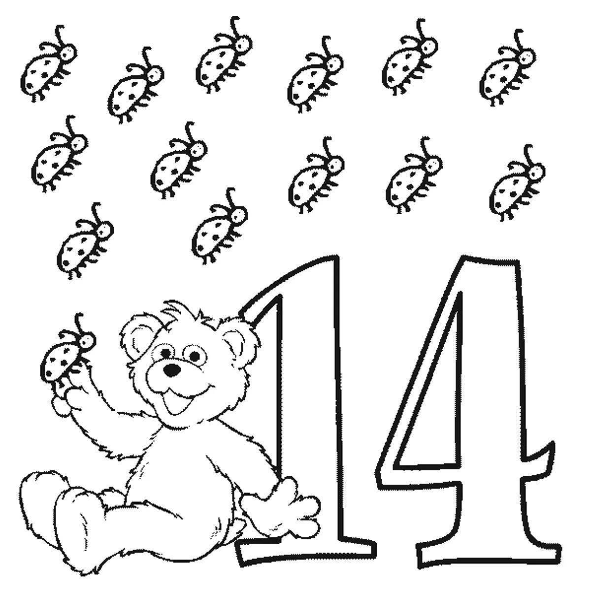 Color explosion coloring page numbers up to 20