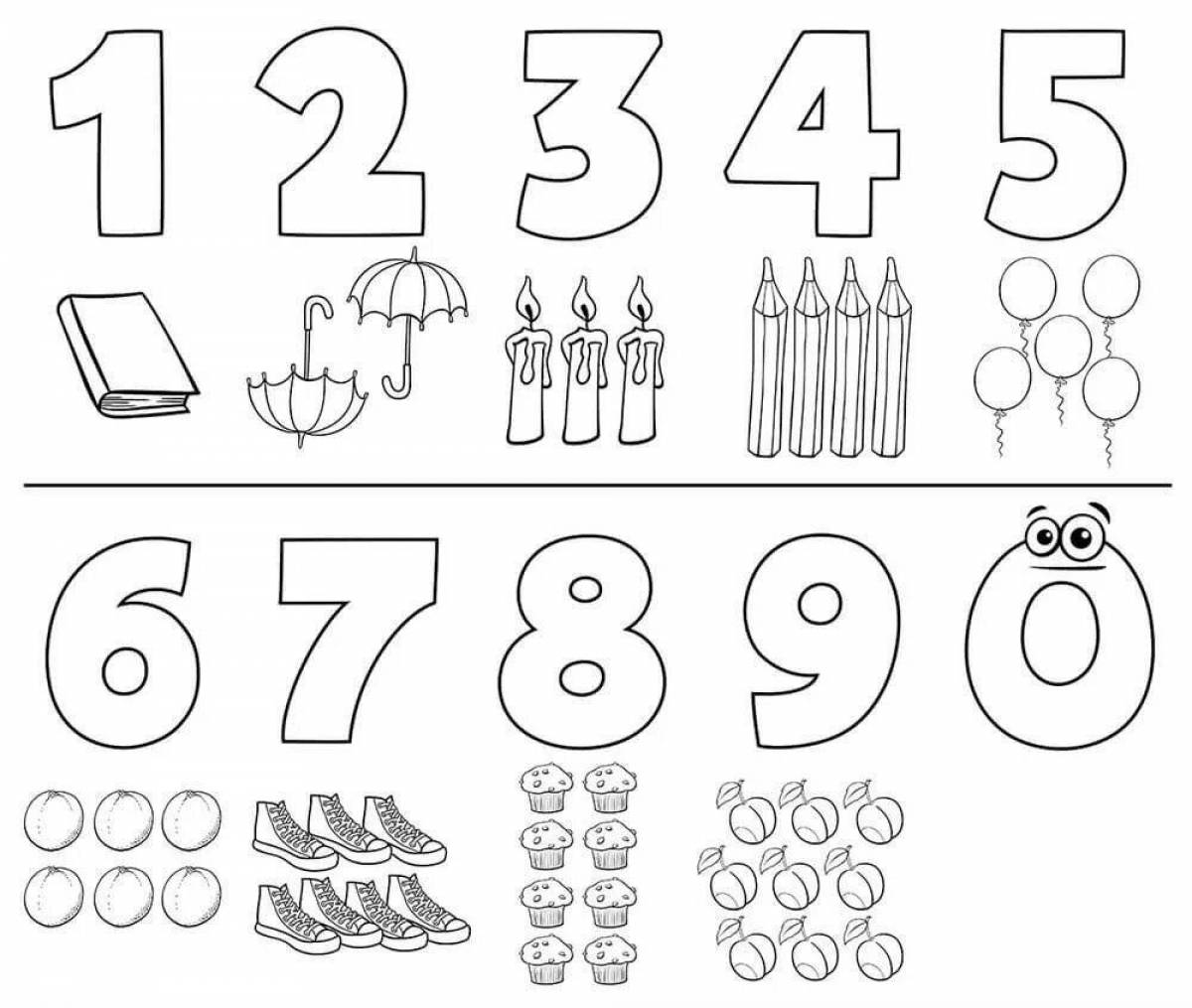 Awesome coloring page numbers up to 20