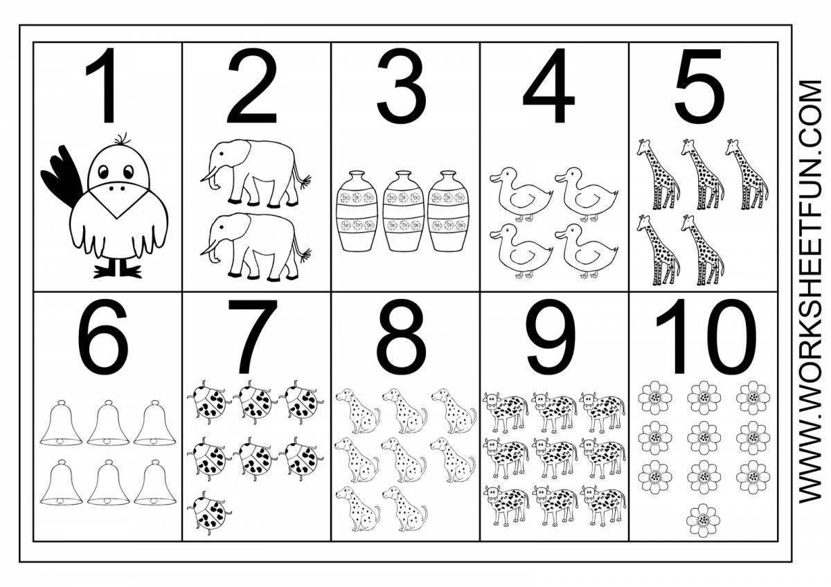 Color-fantastic coloring page numbers up to 20