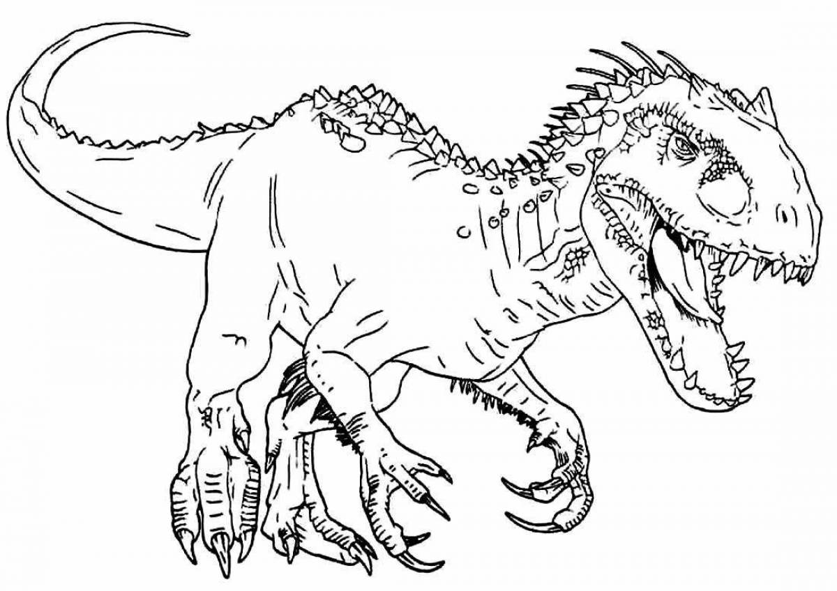 Glorious Jurassic dinosaur coloring page