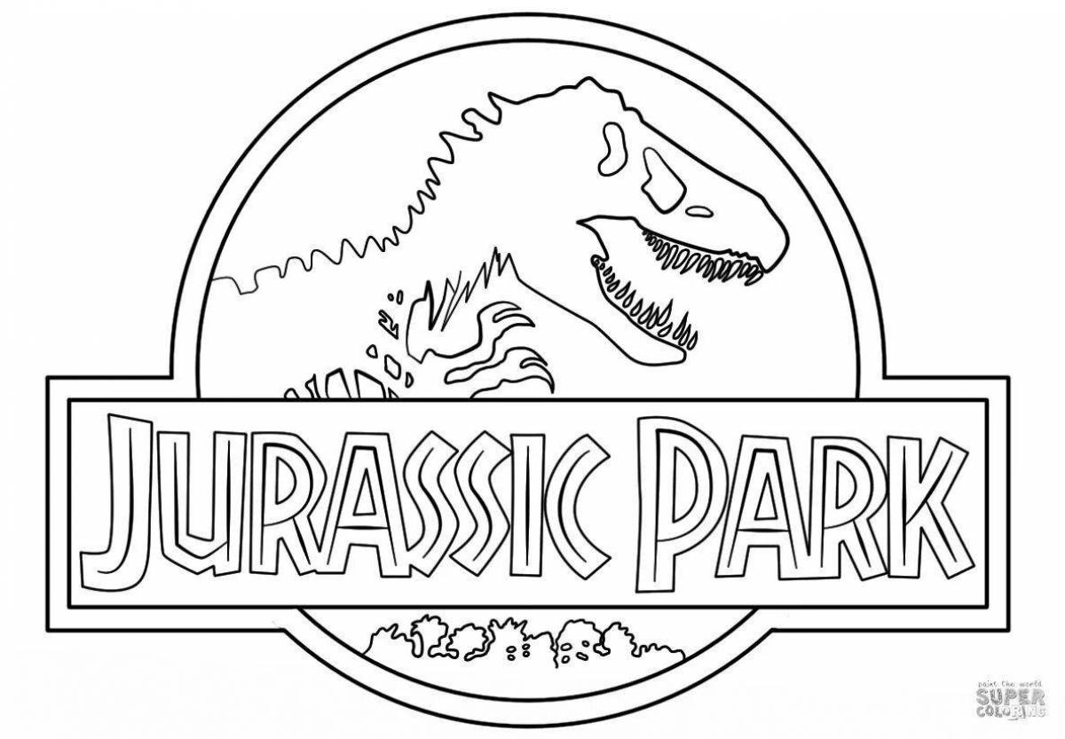 Gorgeous Jurassic dinosaur coloring book