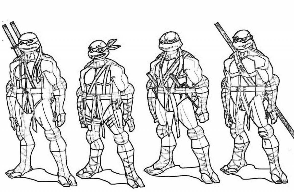 Teenage Mutant Ninja Turtles game coloring page