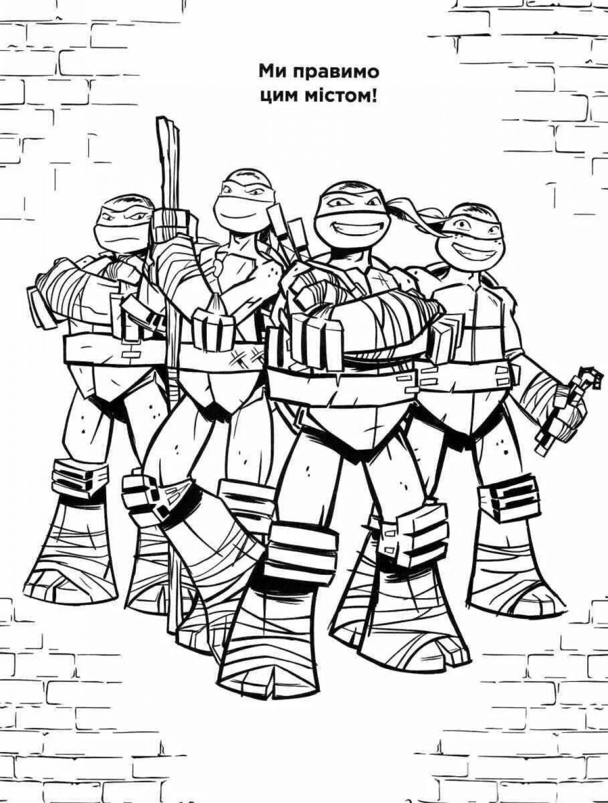 Great Teenage Mutant Ninja Turtle coloring page