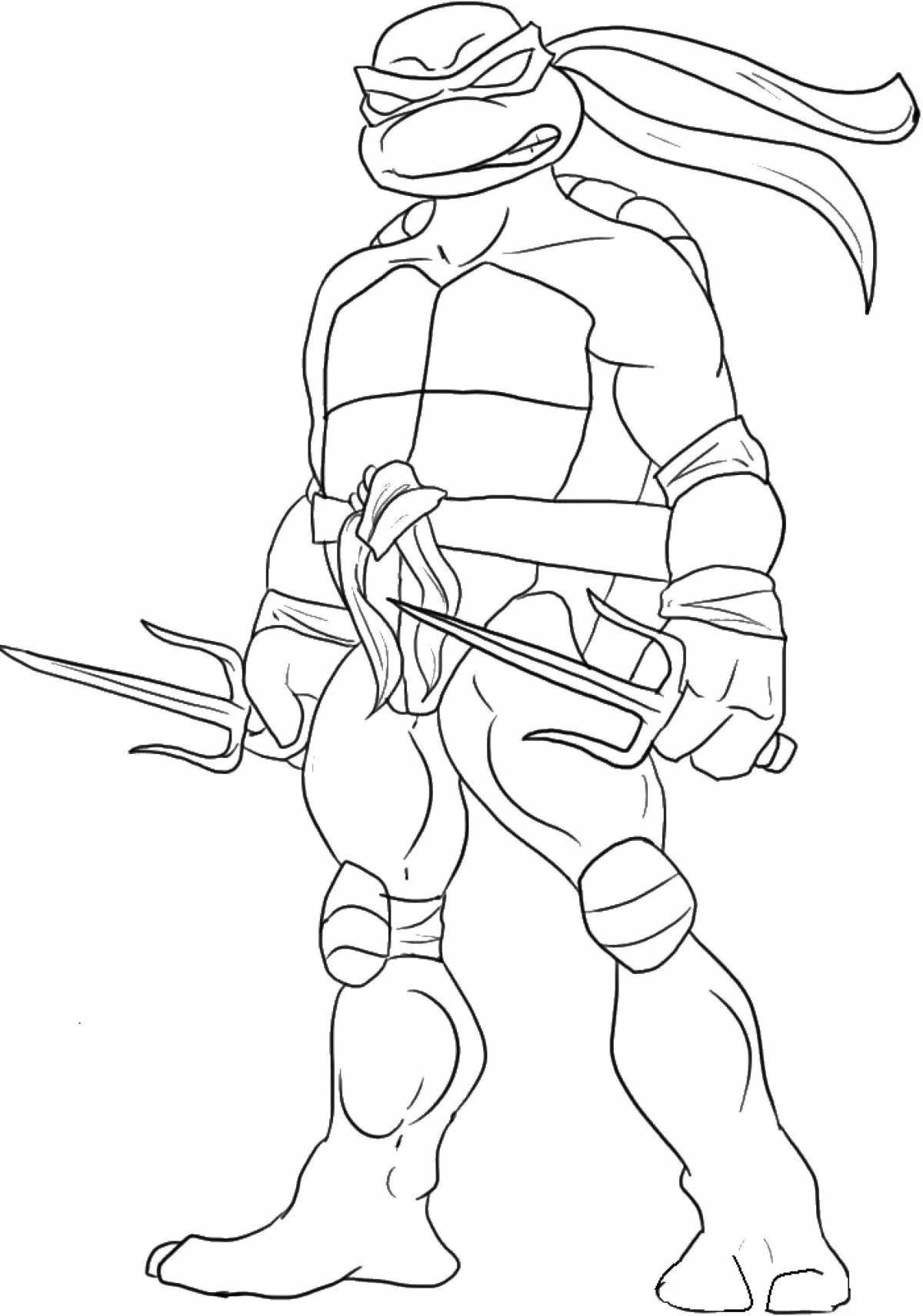 Impressive ninja turtle coloring game