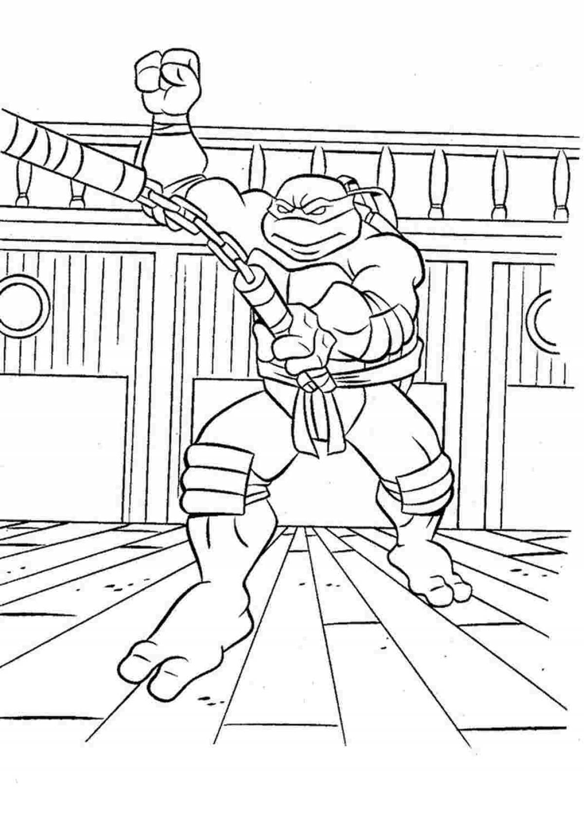 Grand Ninja Turtle Coloring Page