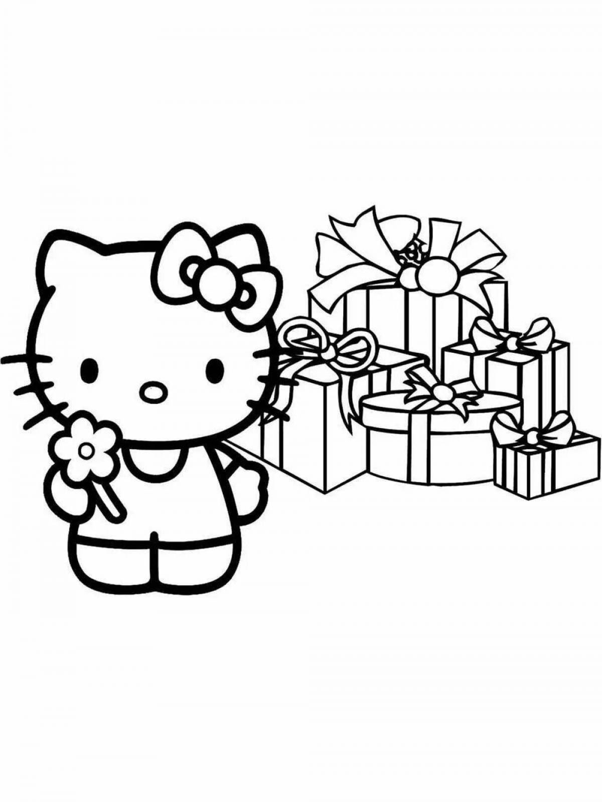 Dazzling kitty christmas coloring book