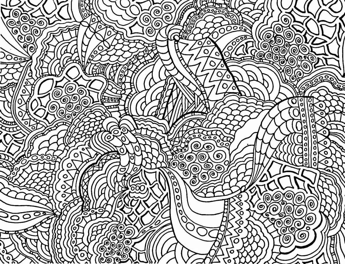 Colorful coloring book for adults