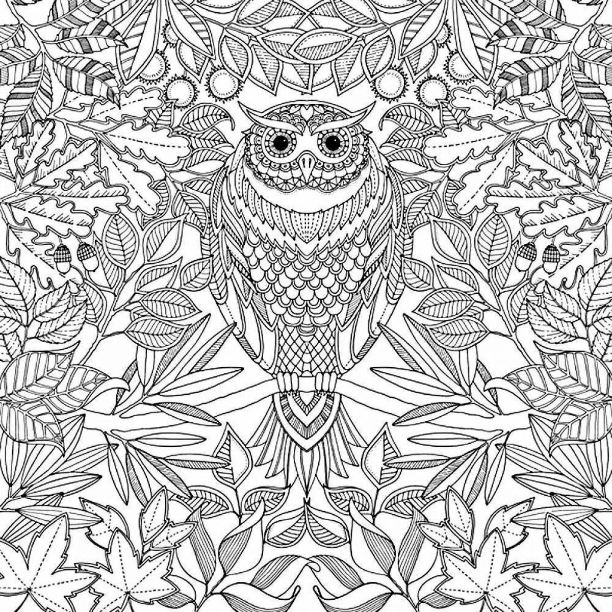 Delicate adult coloring book