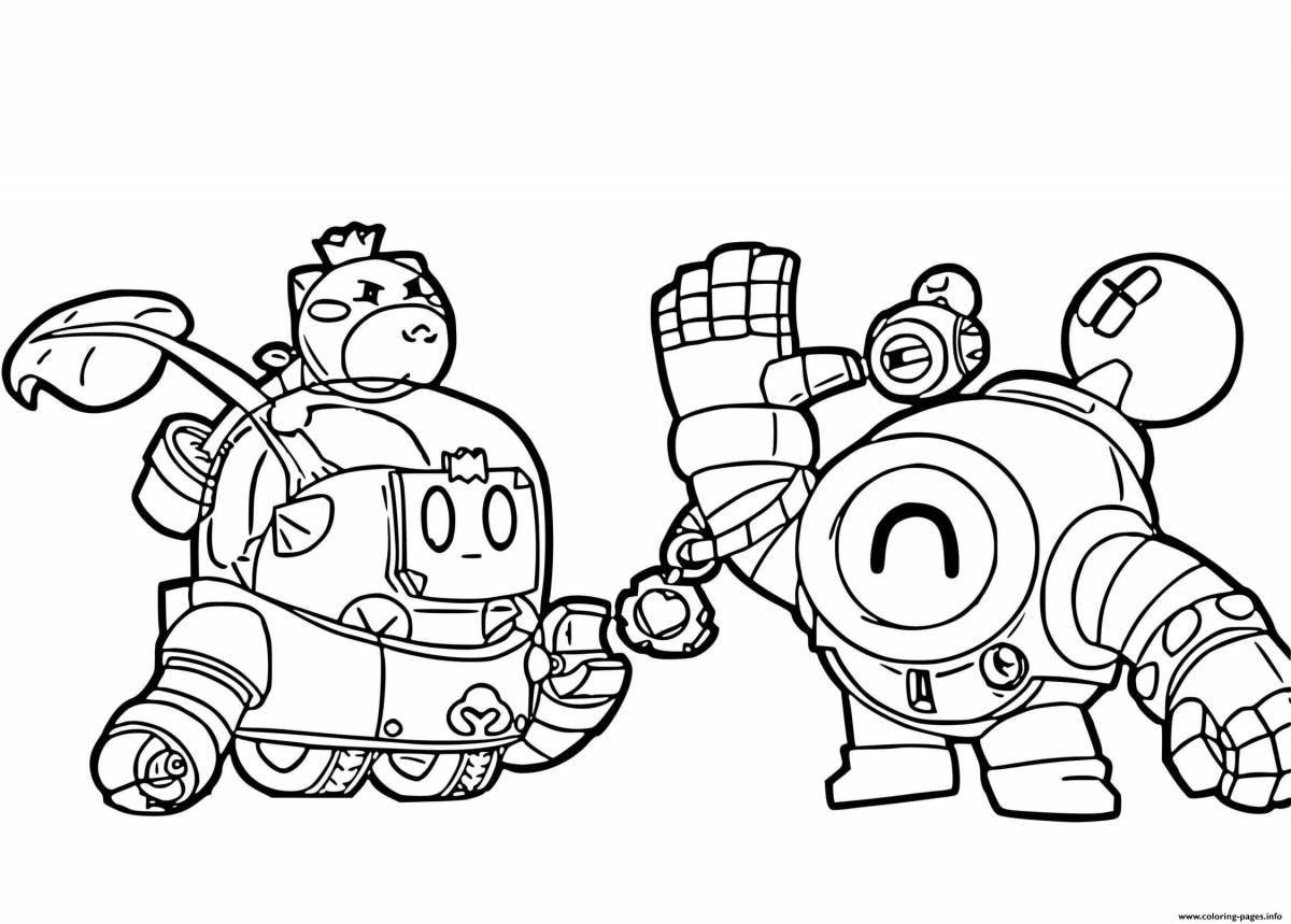 Brawl stars tempting coloring pages