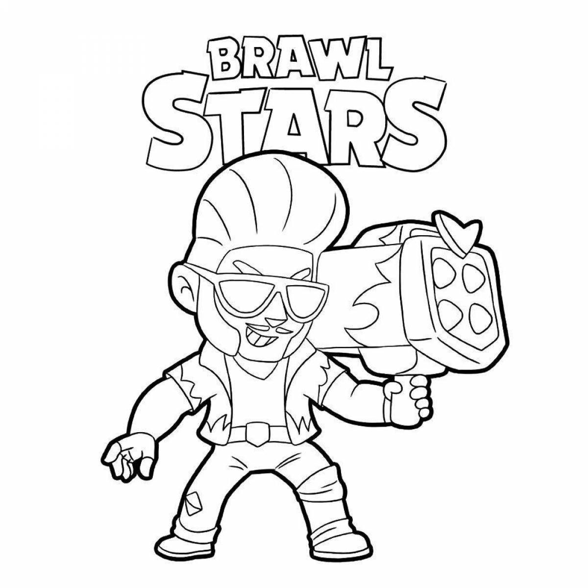 Comic coloring heroes brawl stars