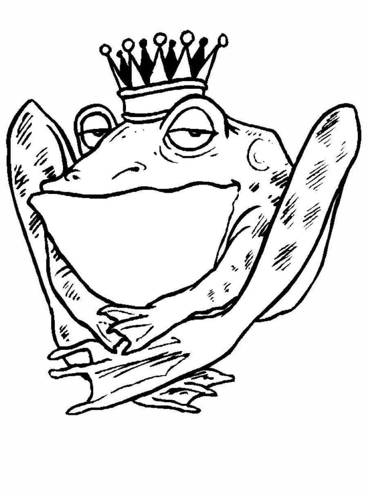 Joyful frog coloring pages