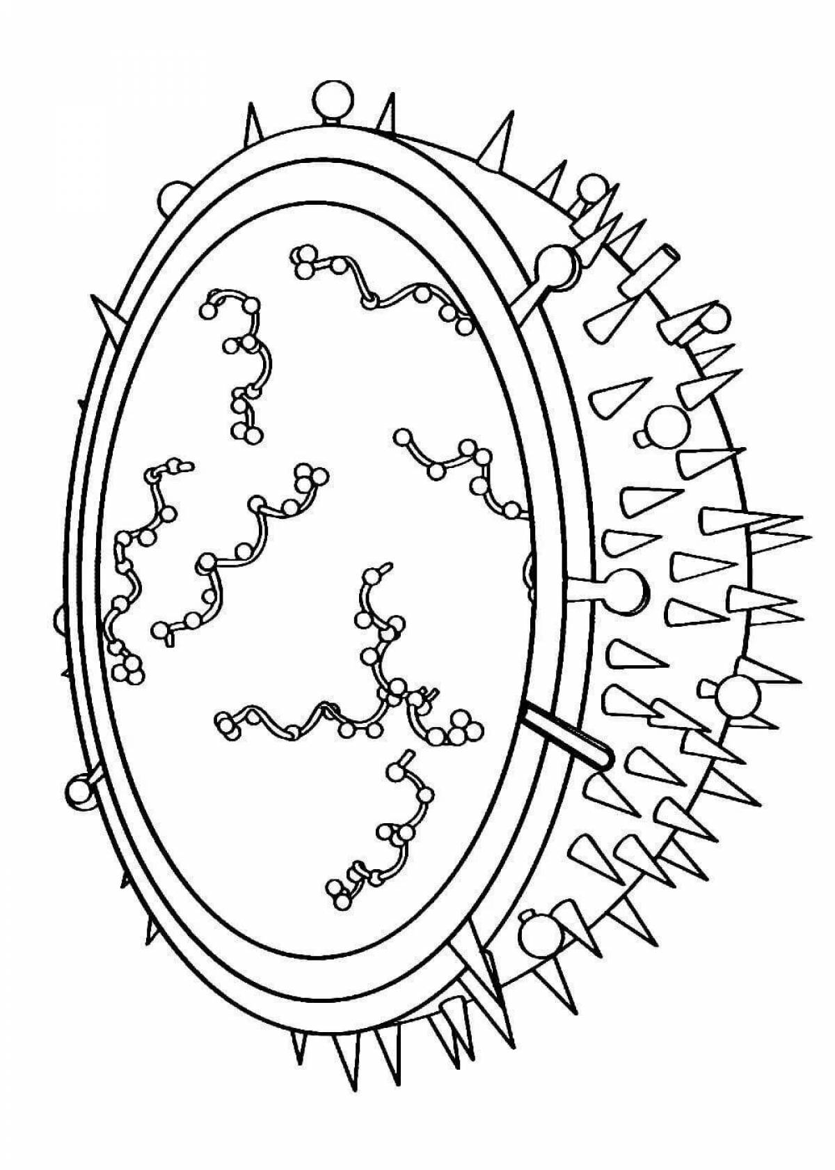 Раскраска Увлекательные раскраски вирусов для детей