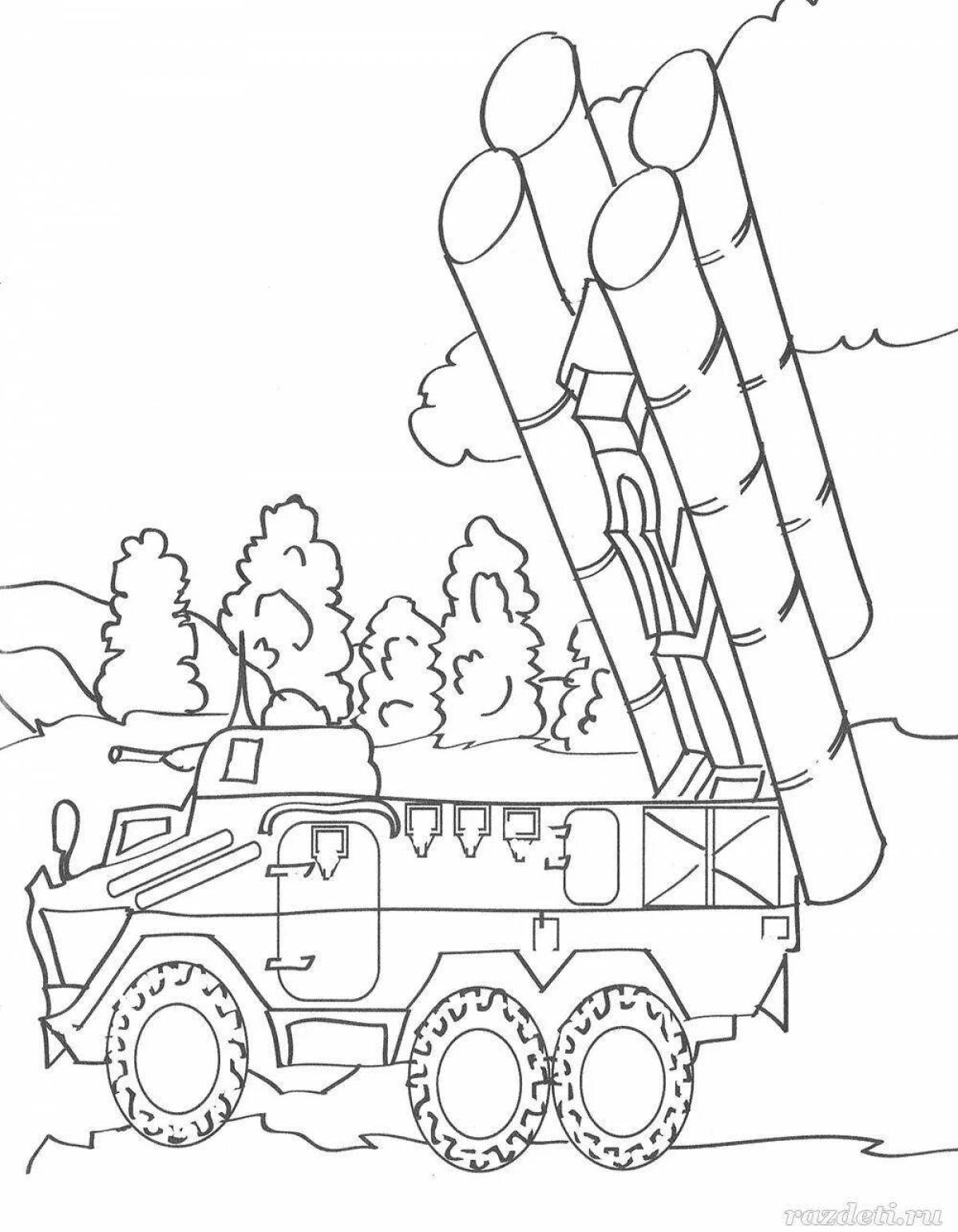 Раскраска Катюша военная техника #2