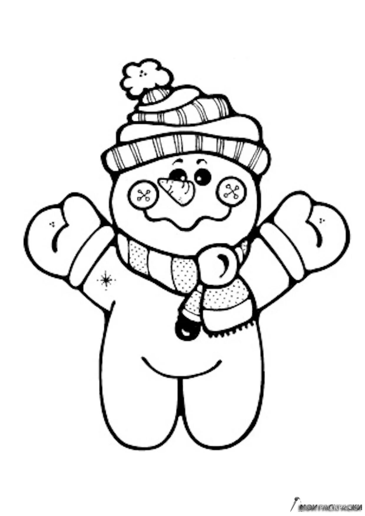 Снеговик в шапке #8