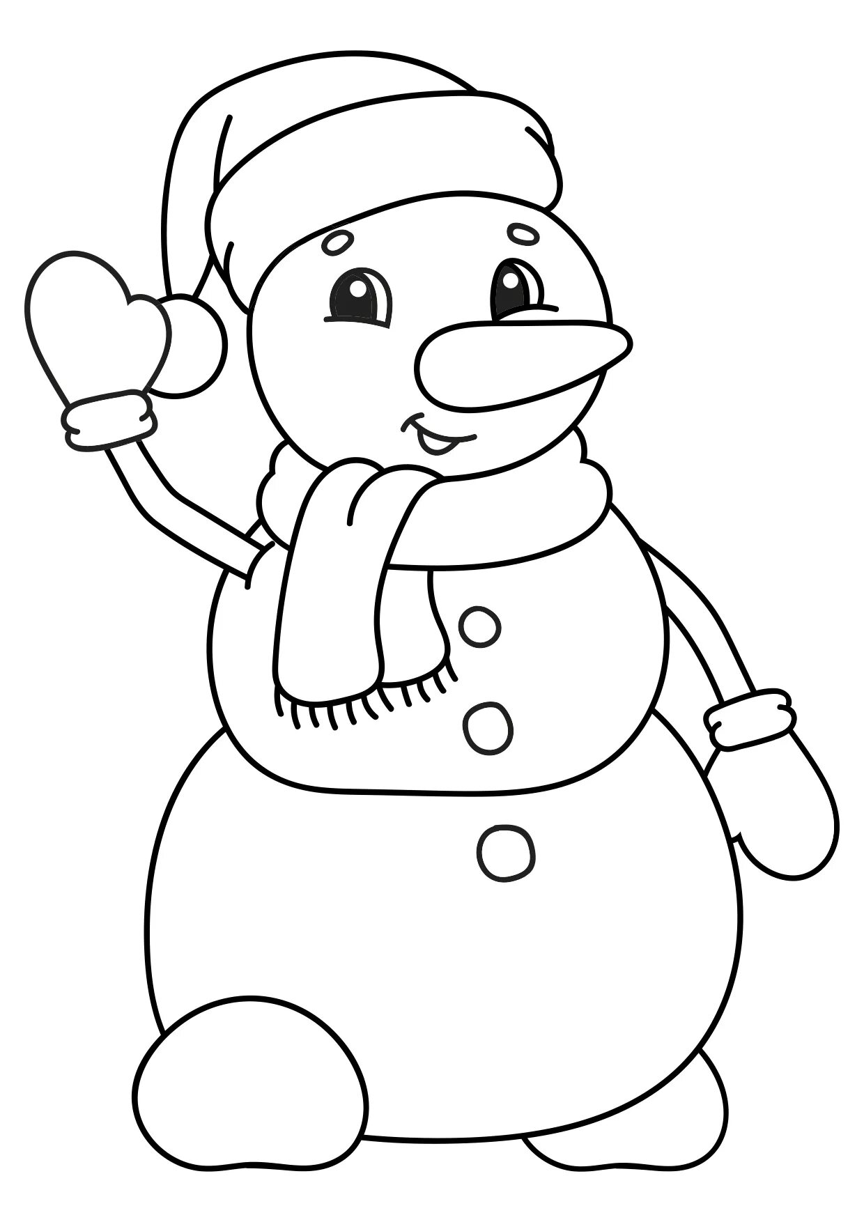 Снеговик в шапке #11