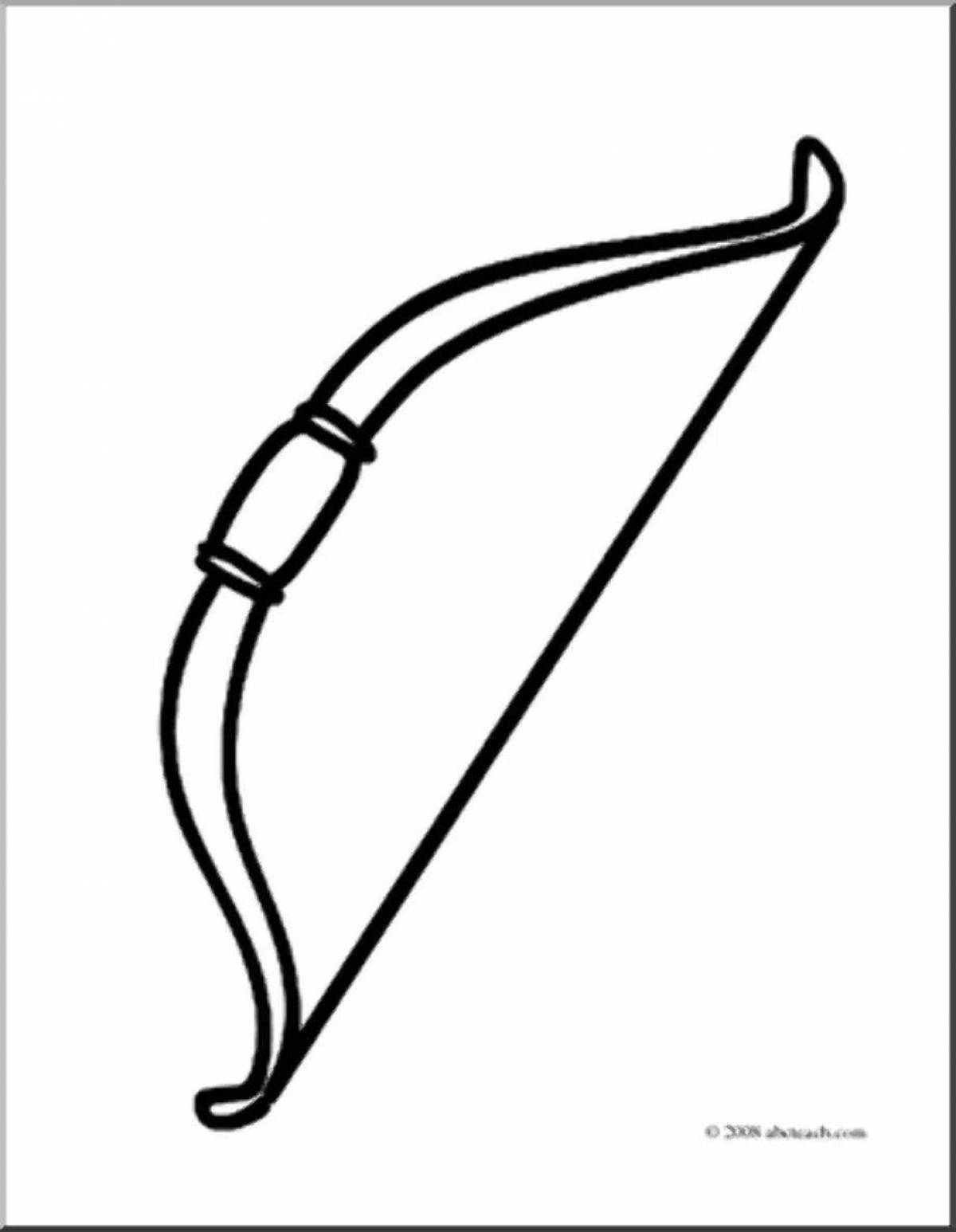 Glitter bow and arrow coloring page