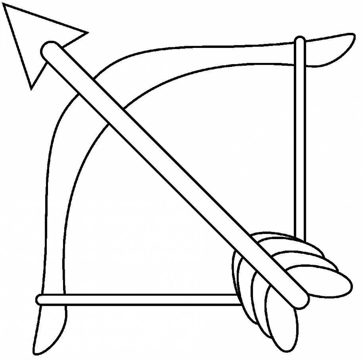 Gorgeous bow and arrow coloring book