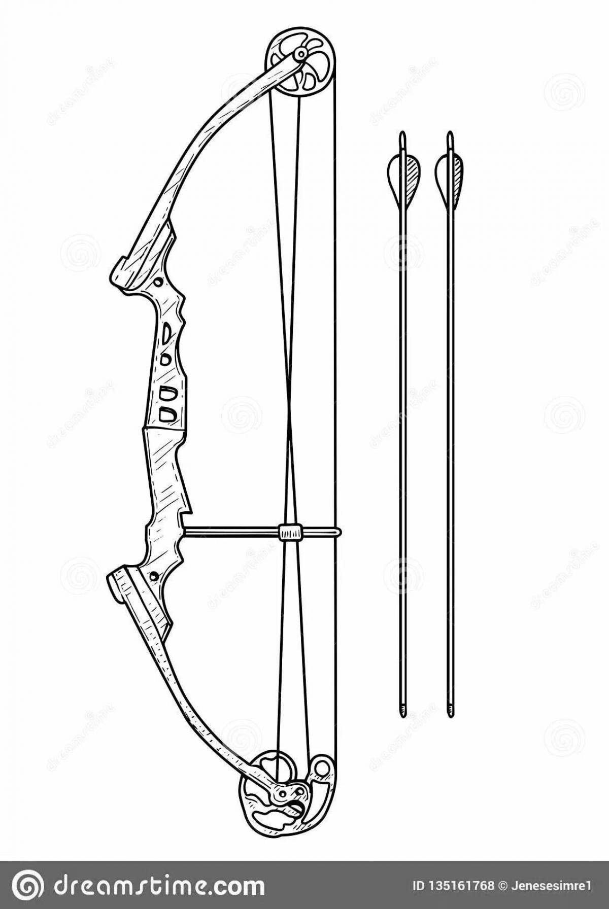 Magic bow and arrow coloring page