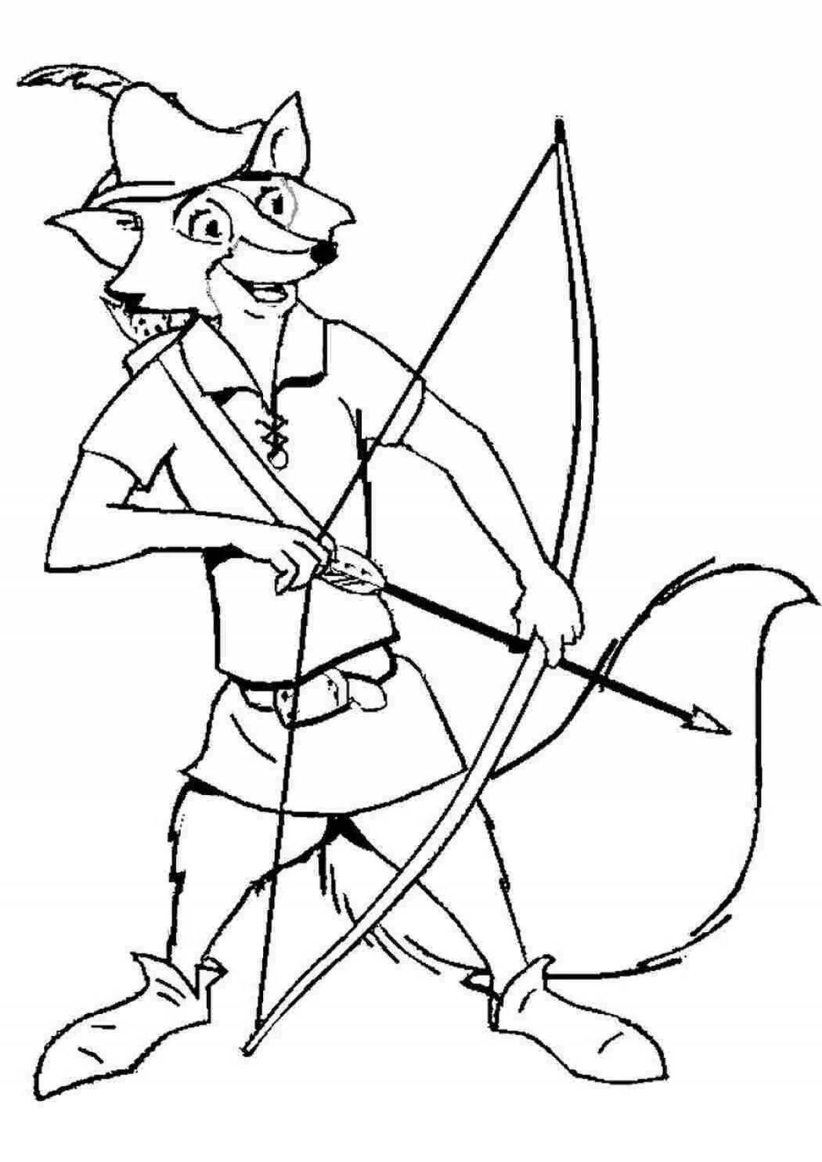Royal bow and arrow coloring page