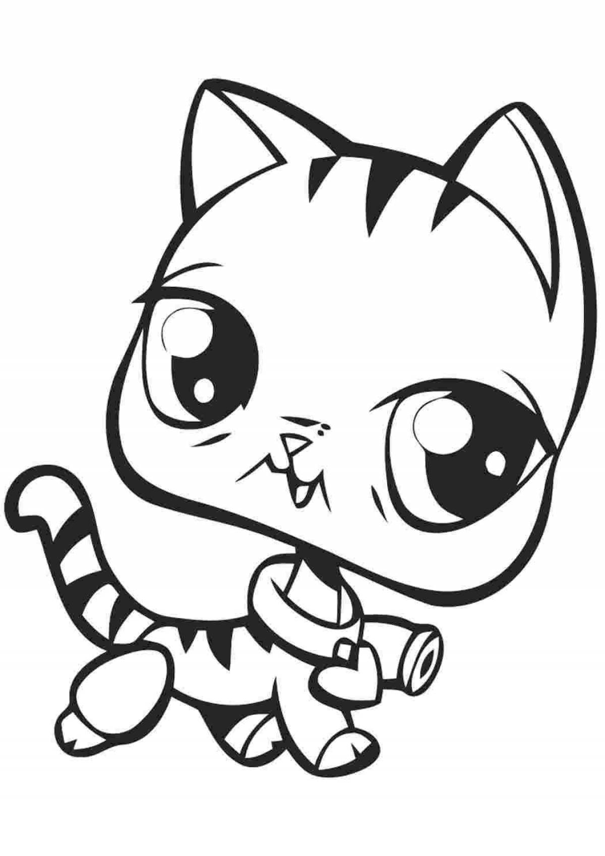 Восхитительная раскраска самого милого кота